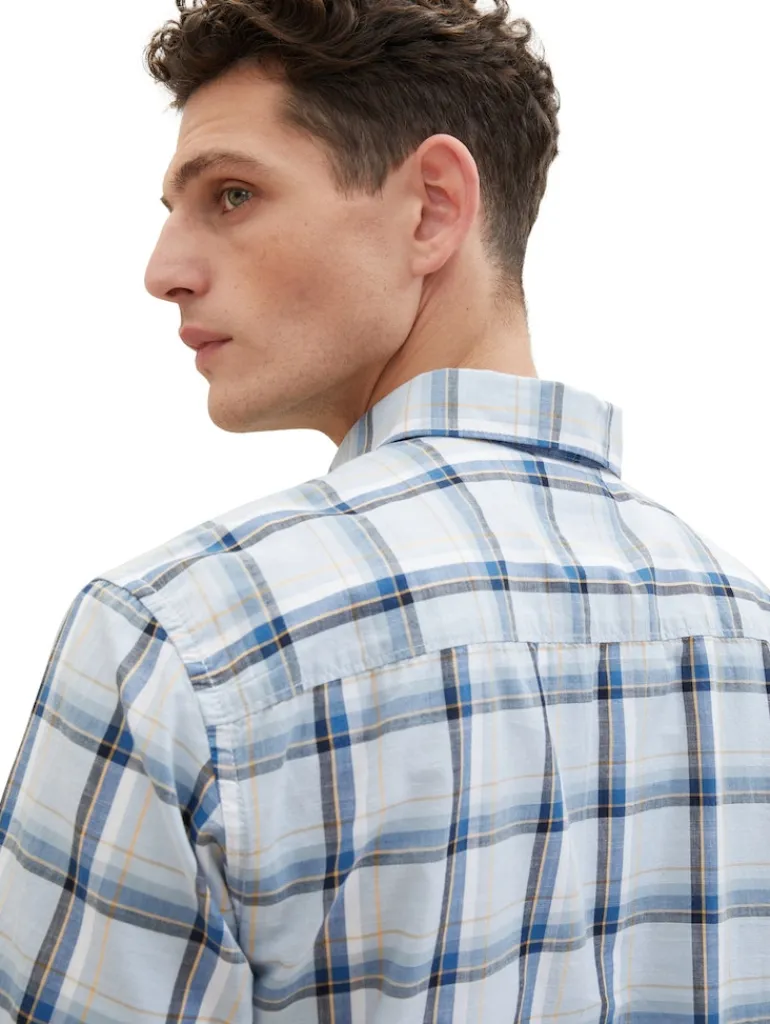 Kurzarmhemd mit Karomuster light blue multicolor check