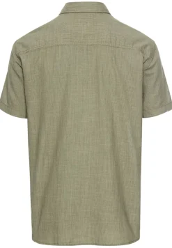 Kurzarmhemd mit Strukturmuster khaki