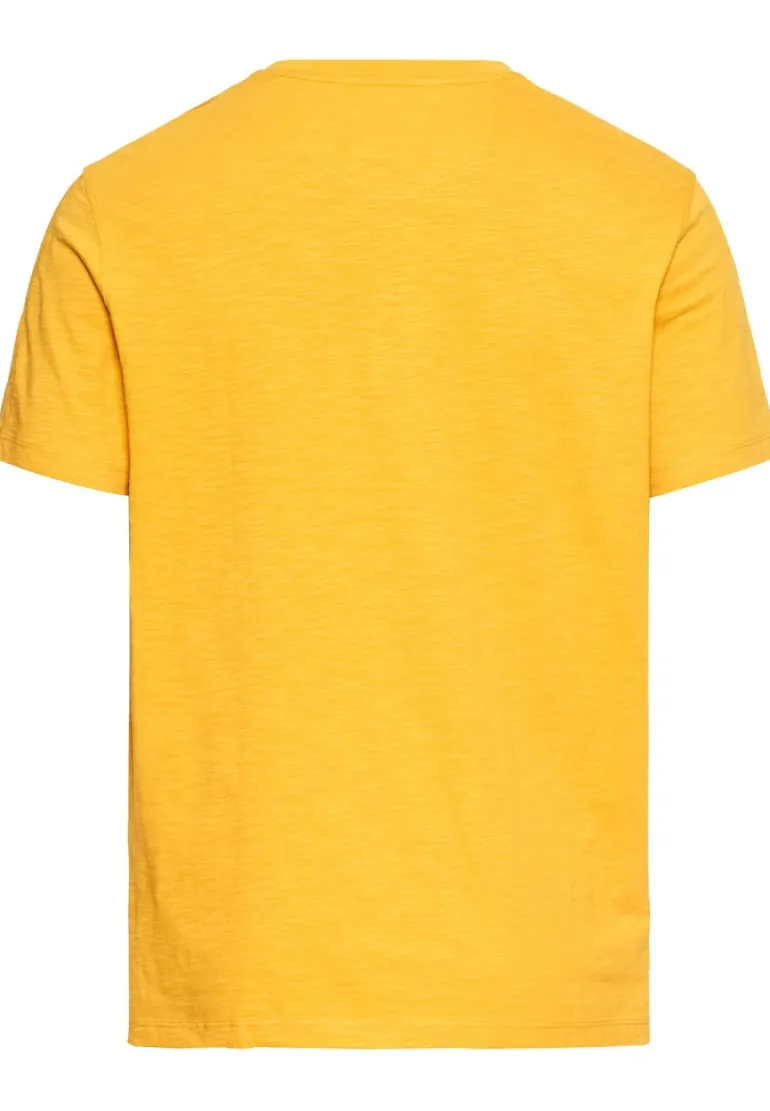 Kurzarm Henley aus Organic Cotton sunflower