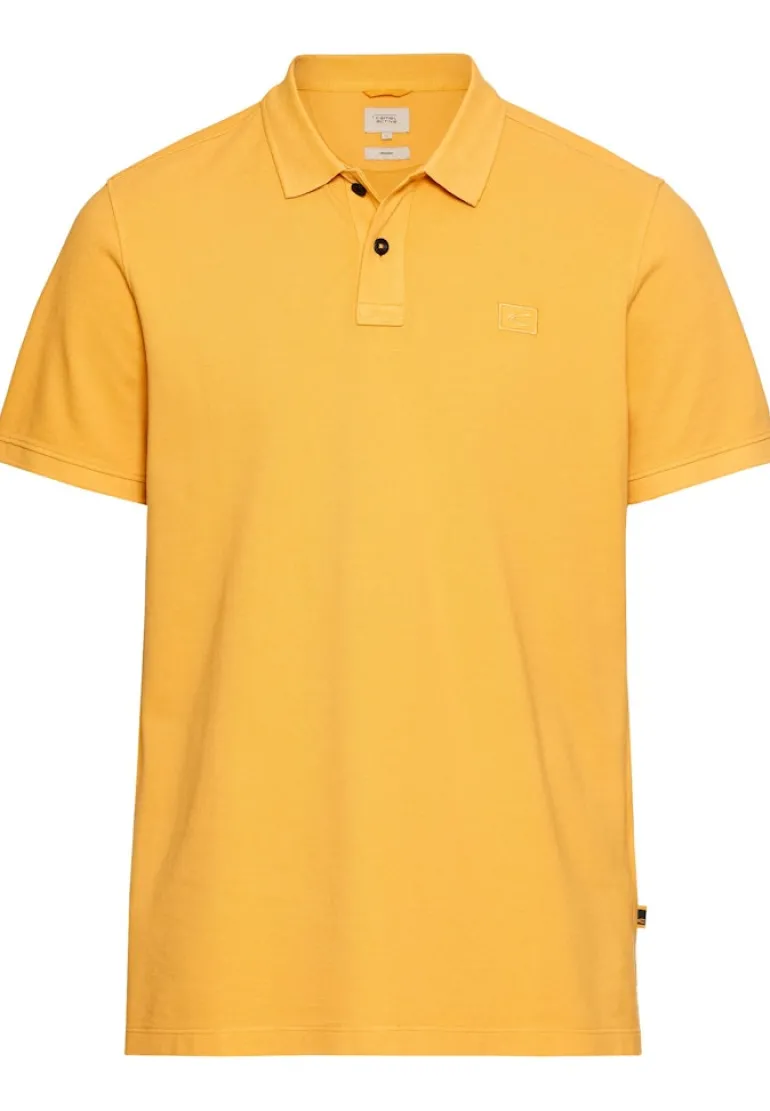 Kurzarm Poloshirt aus Baumwolle sunflower