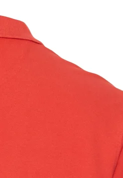 Kurzarm Poloshirt aus Baumwolle sunfaded red