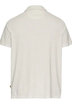 Kurzarm Poloshirt aus reiner Baumwolle ecru