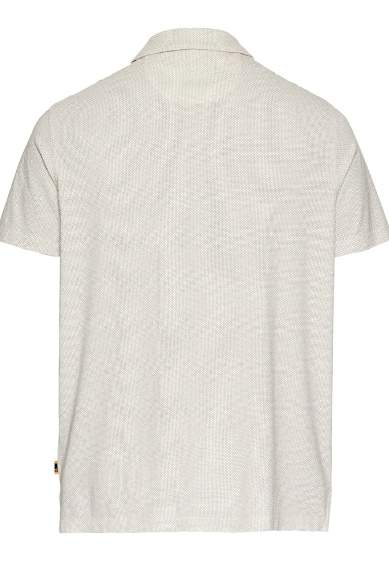 Kurzarm Poloshirt aus reiner Baumwolle ecru