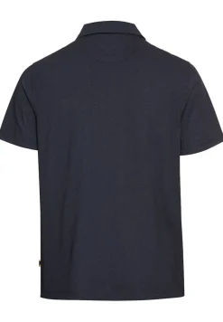 Kurzarm Poloshirt aus reiner Baumwolle dark navy