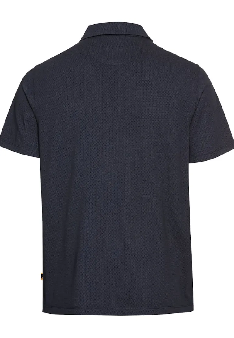 Kurzarm Poloshirt aus reiner Baumwolle dark navy