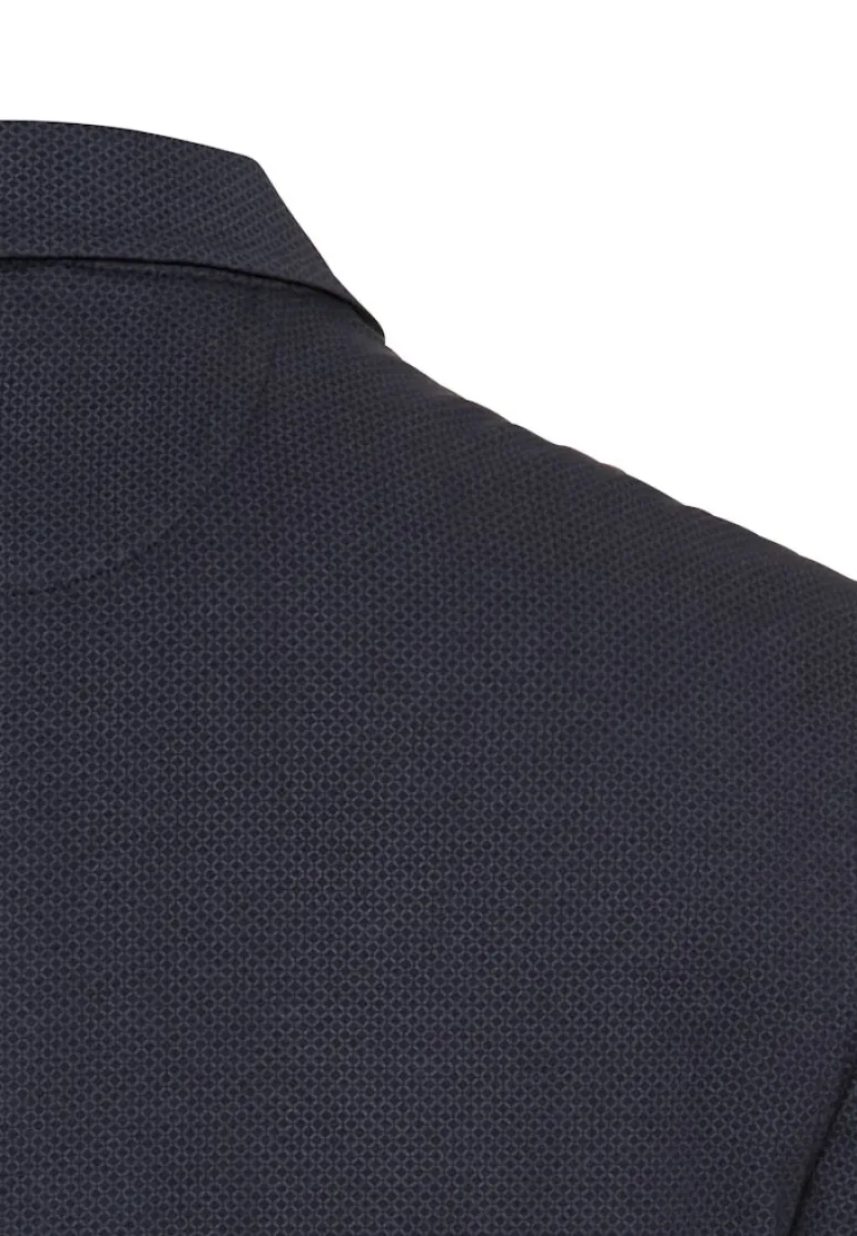 Kurzarm Poloshirt aus reiner Baumwolle dark navy