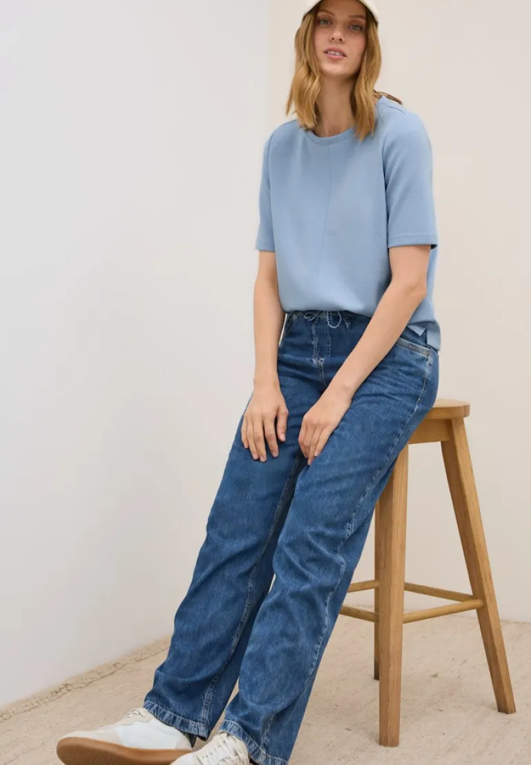 Kurzarmsweatshirt mountain blue