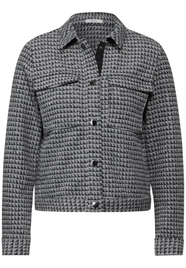 Kurze Jaquard Jacke black