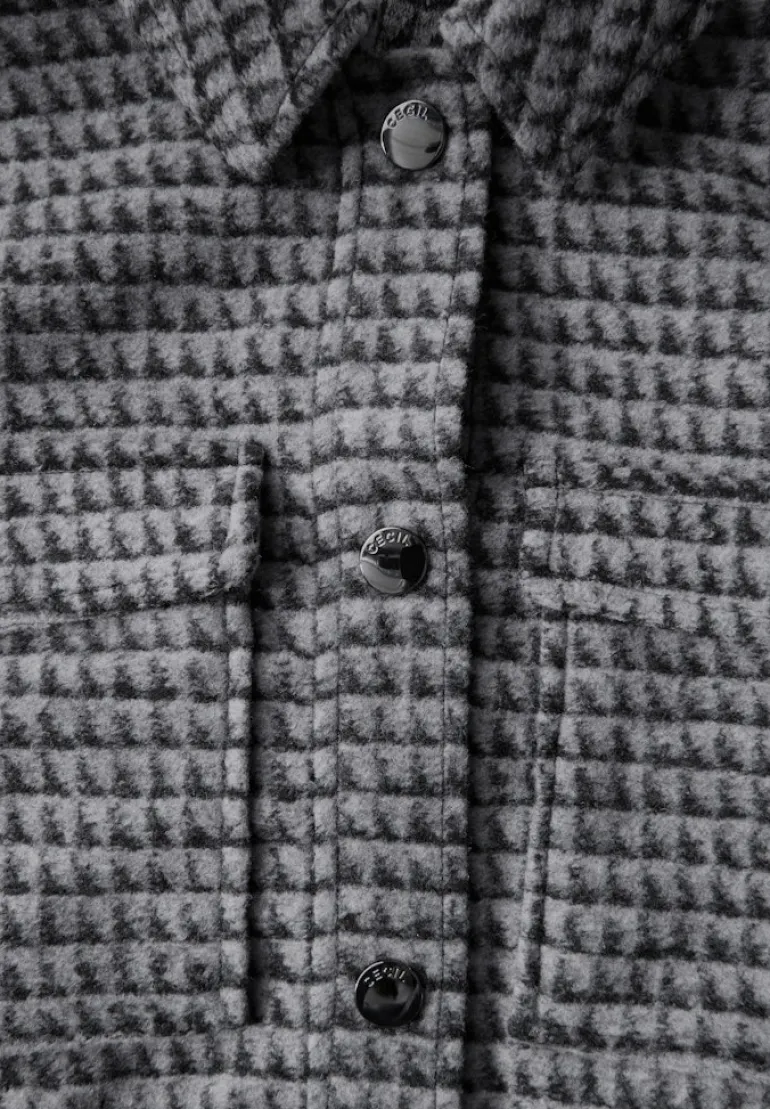 Kurze Jaquard Jacke black