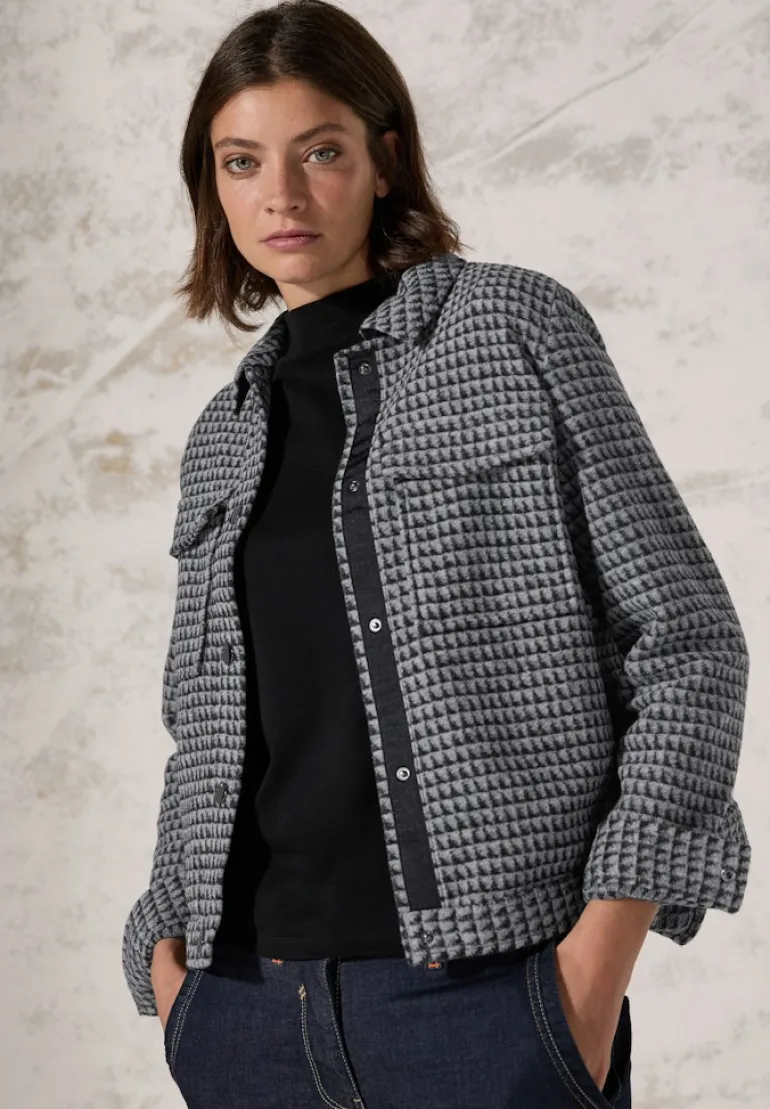 Kurze Jaquard Jacke black