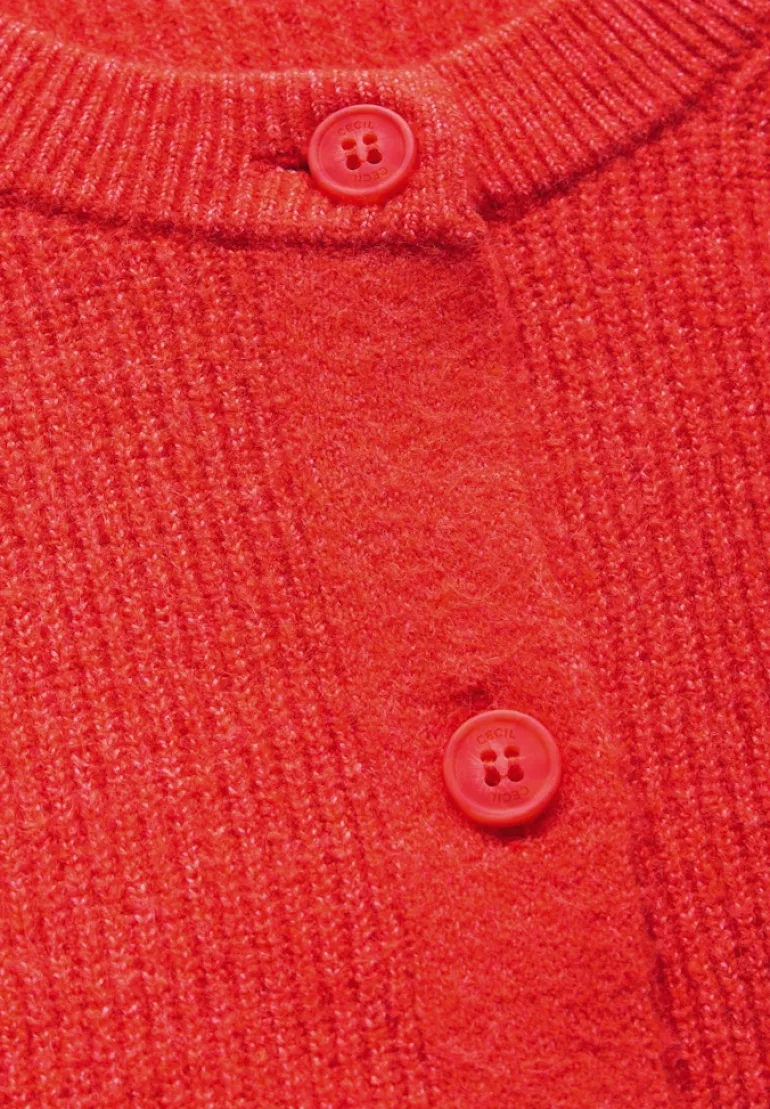Kurzer Cardigan juicy orange melange