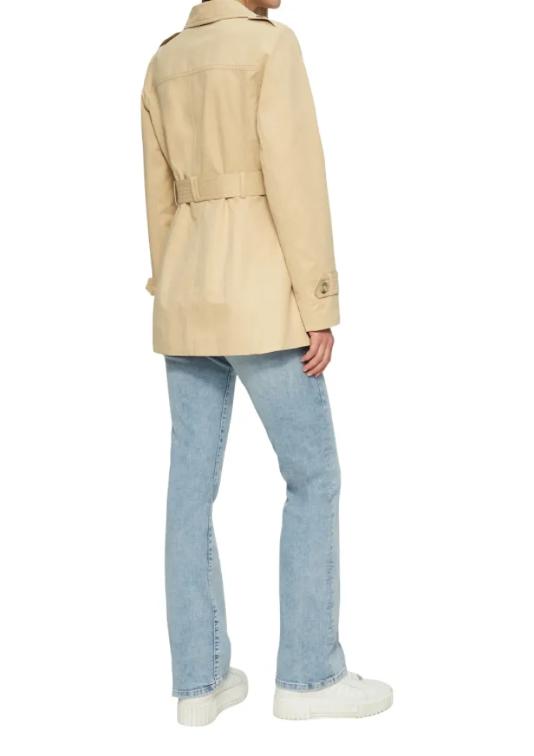 Kurzer Trench mit Gürtel brown