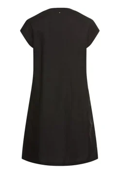 Kurzes Sommerkleid mit V-Ausschnitt caviar