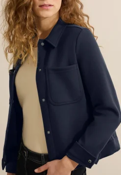 Kurze Sweatjacke universal blue