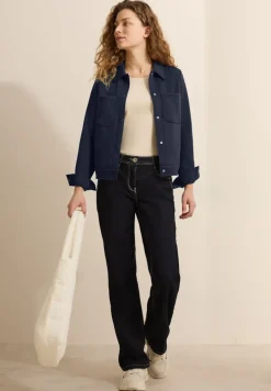 Kurze Sweatjacke universal blue