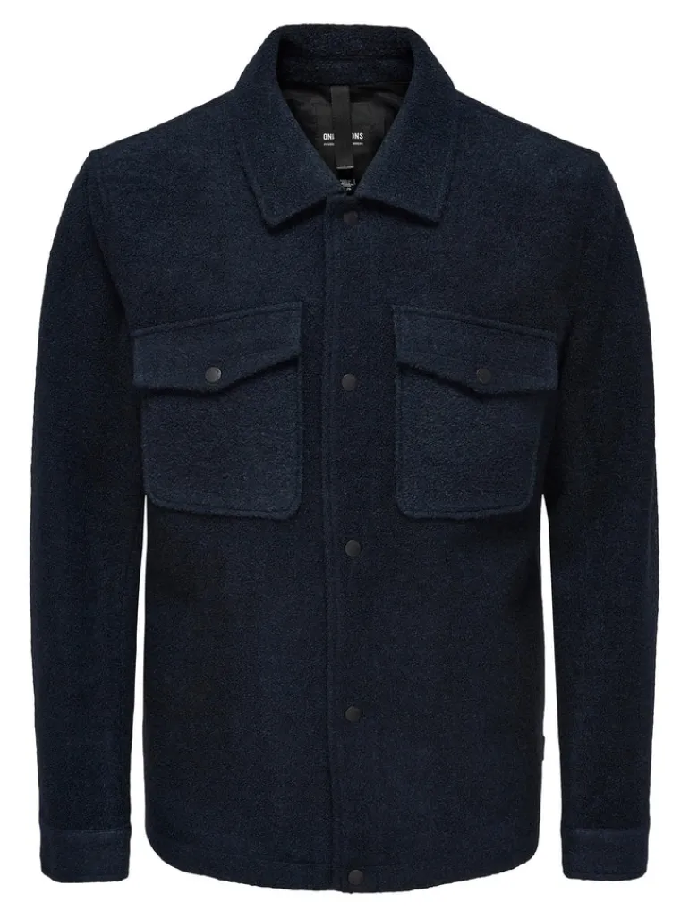 Kurze Wolljacke Dex dark navy