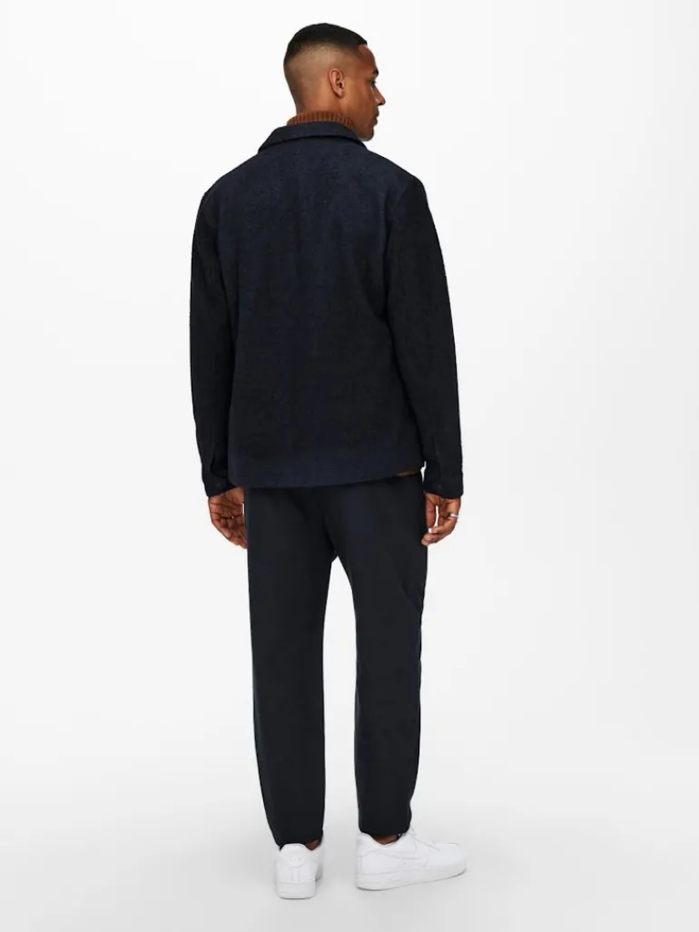 Kurze Wolljacke Dex dark navy