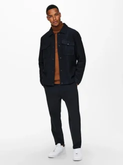 Kurze Wolljacke Dex dark navy