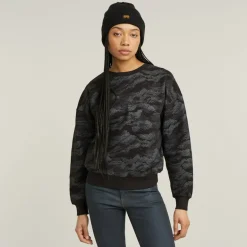 Lace aop loose r sw wmn dk black lace wave