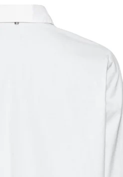 Langarm Bluse aus reiner Baumwolle milk white