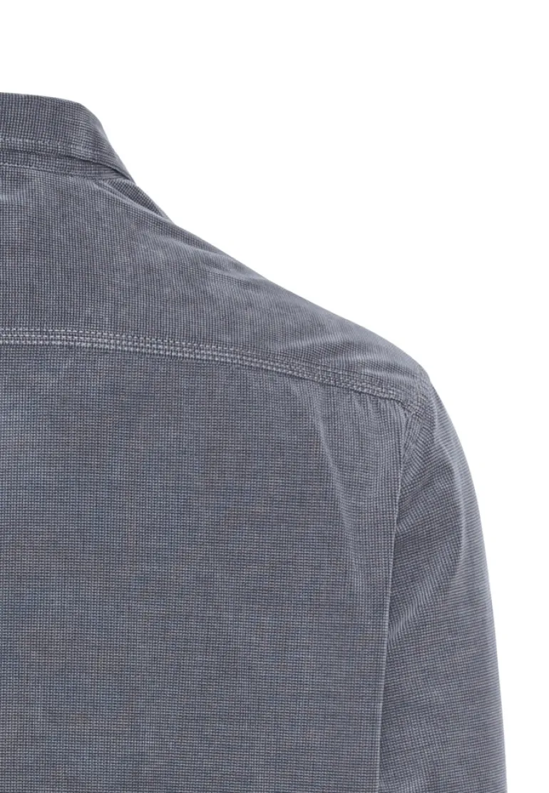Langarm Hemd in Regular Fit aus Cord denim blue