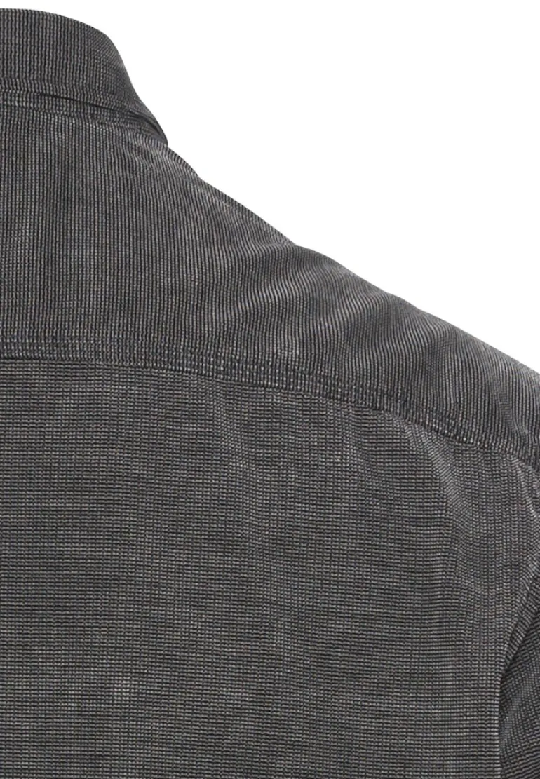 Langarm Hemd in Regular Fit aus Cord asphalt