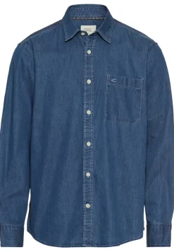 Langarm Hemd mit Allover-Print dark navy