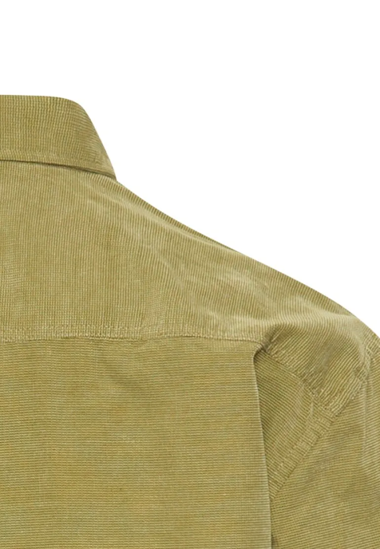 Langarmhemd mit aufgesetzten Taschen mossstone