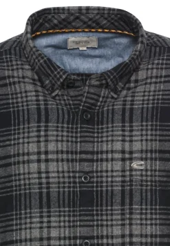 Langarmhemd mit Karomuster rock grey