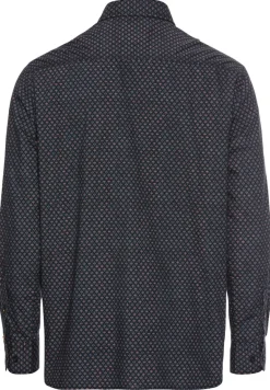 Langarmhemd mit Minimal-Print night blue