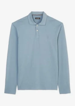 Langarm-Poloshirt regular stormy sea