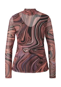 Langarmshirt aus Mesh olive