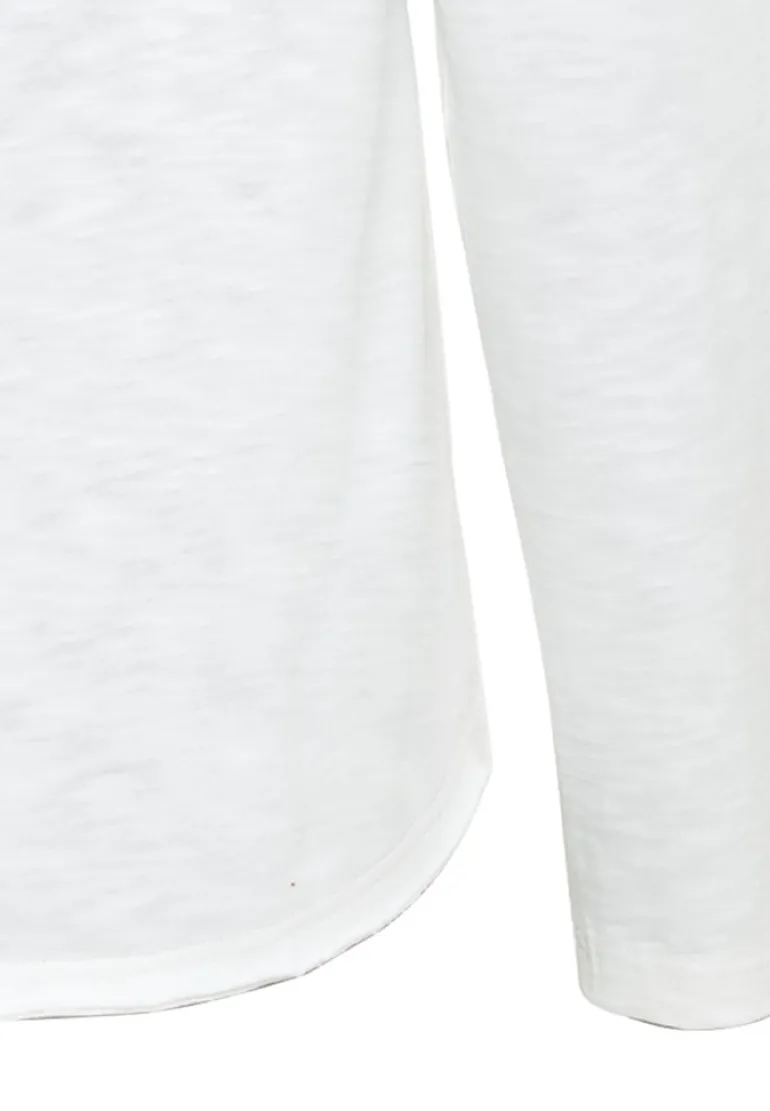 Langarmshirt aus reiner Baumwolle offwhite