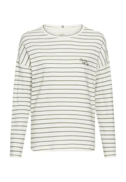 Langarmshirt aus reiner Baumwolle milk white- shadow k