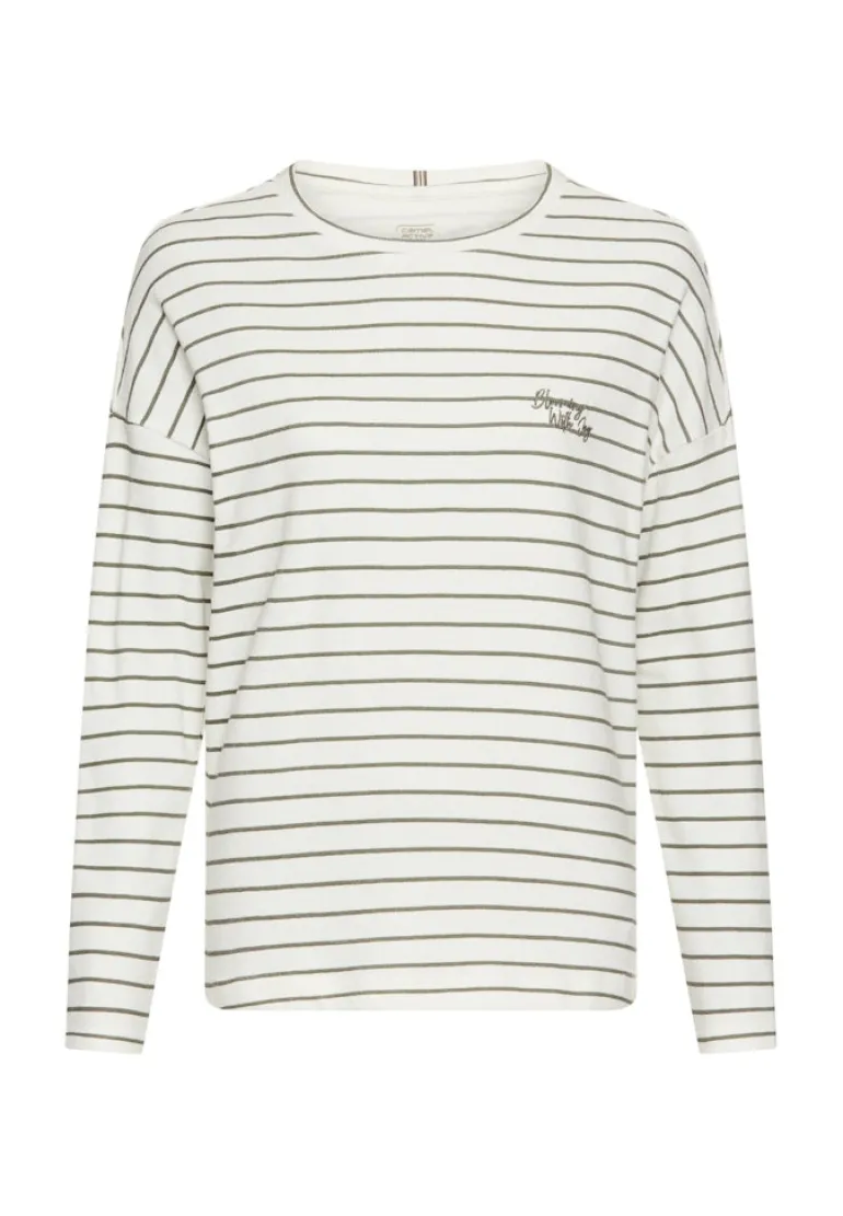 Langarmshirt aus reiner Baumwolle milk white- shadow k