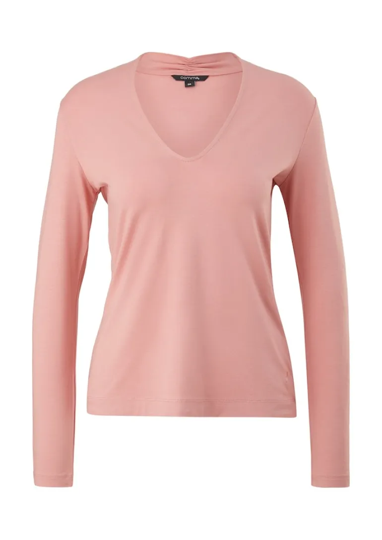 Langarmshirt aus Viskosestretch pink