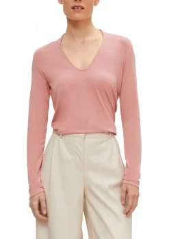 Langarmshirt aus Viskosestretch pink