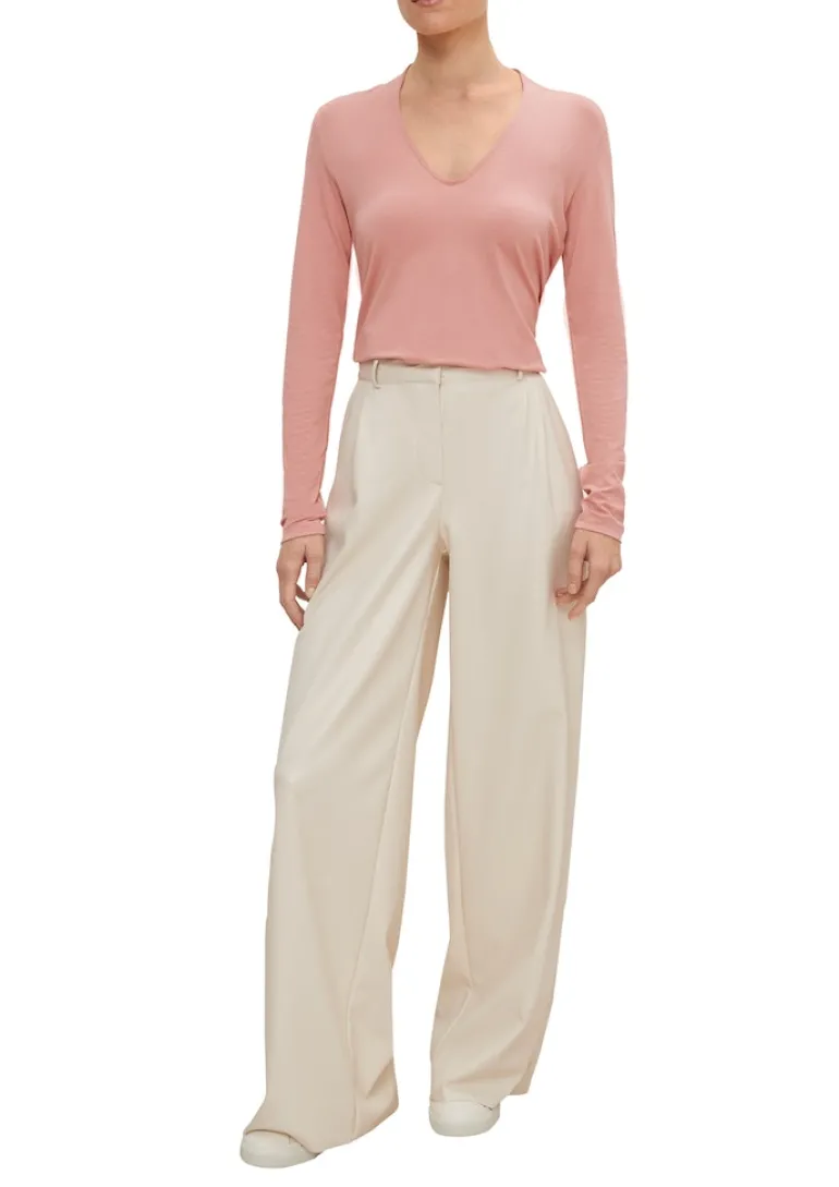 Langarmshirt aus Viskosestretch pink