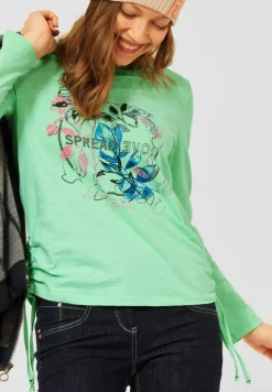 Langarmshirt mit Fotoprint fun green