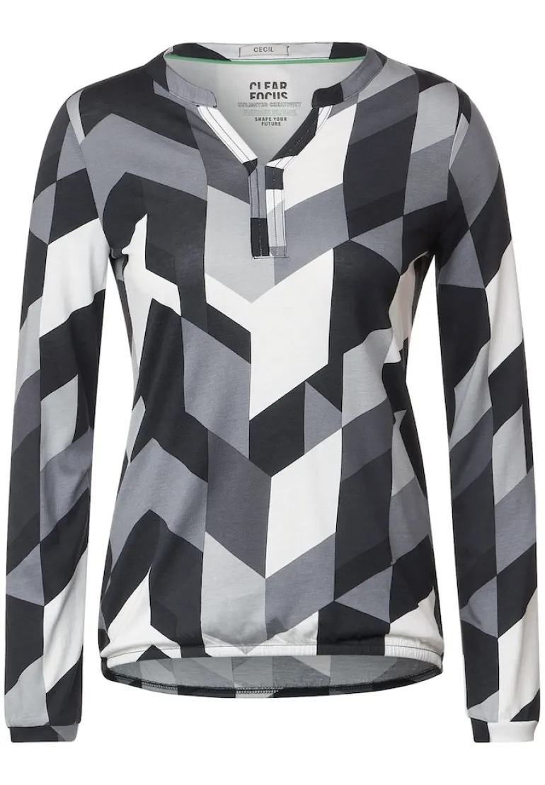 Langarmshirt mit Grafikprint black