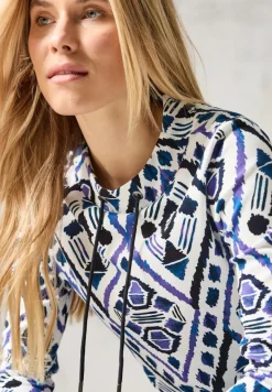 Langarmshirt mit Print vanilla white
