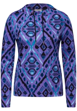 Langarmshirt mit Print wild lilac