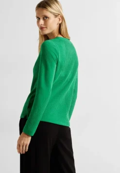 Langarmshirt mit Struktur easy green