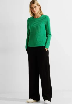 Langarmshirt mit Struktur easy green