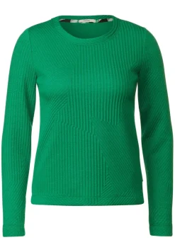 Langarmshirt mit Struktur easy green
