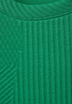 Langarmshirt mit Struktur easy green