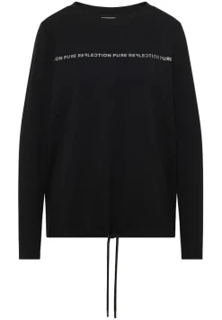 Langarmshirt mit Wording black