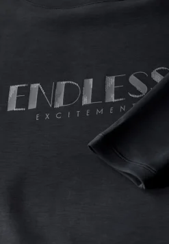 Langarmshirt mit Wording black