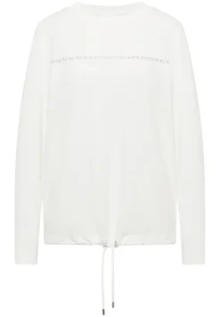 Langarmshirt mit Wording vanilla white