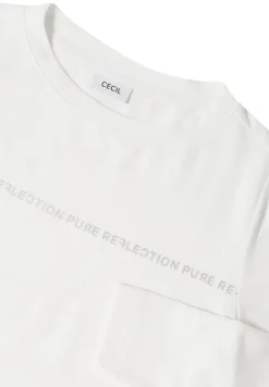 Langarmshirt mit Wording vanilla white